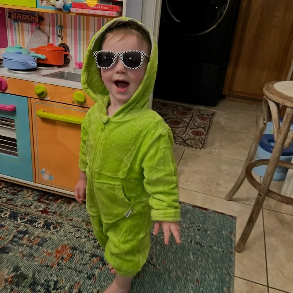 Green Dinosaur Kids Costume - Picture 2 of 8